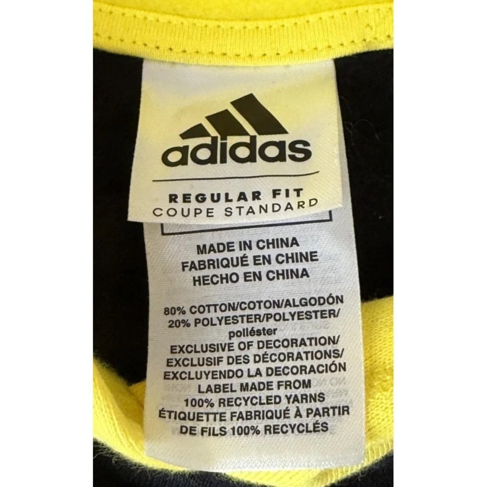 Adidas Hoodie Youth LARGE 14 Multicolor Colorblock Freestyle Pullover Sweatshirt